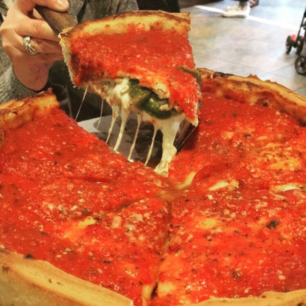 Deep dish pizza in Chicago, FNCE