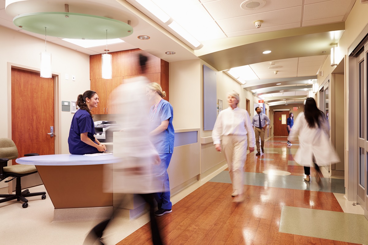 busy nurse's station in modern hospital, dietitians on demand, richmond va