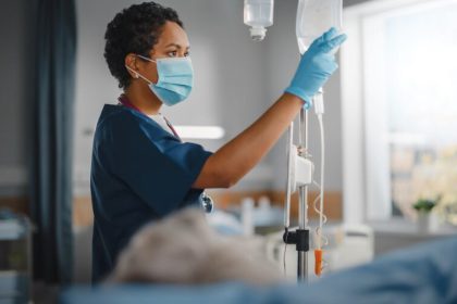 nurse hanging TPN