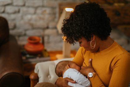 Mother breastfeeding her baby