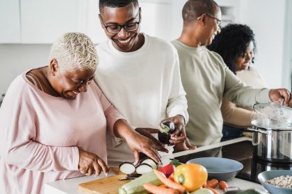 Family cooking according to the DASH diet