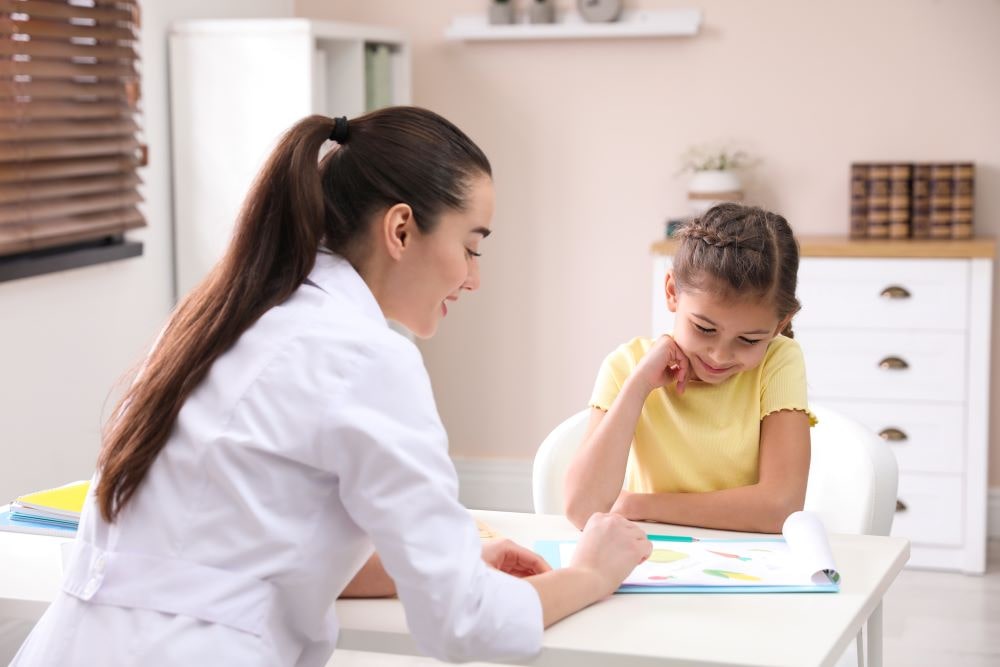 dietitian with youth patient