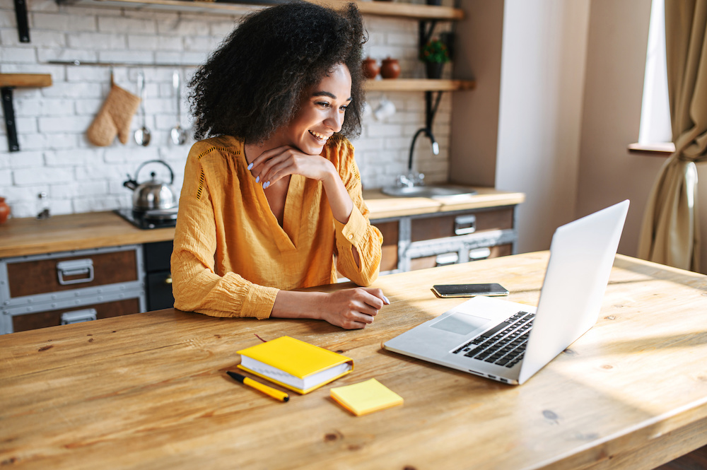 dietitian working remotely